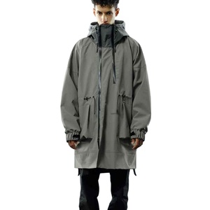 New High Quality Men Long Trench Coat Waterproof Lightweight With Hood
