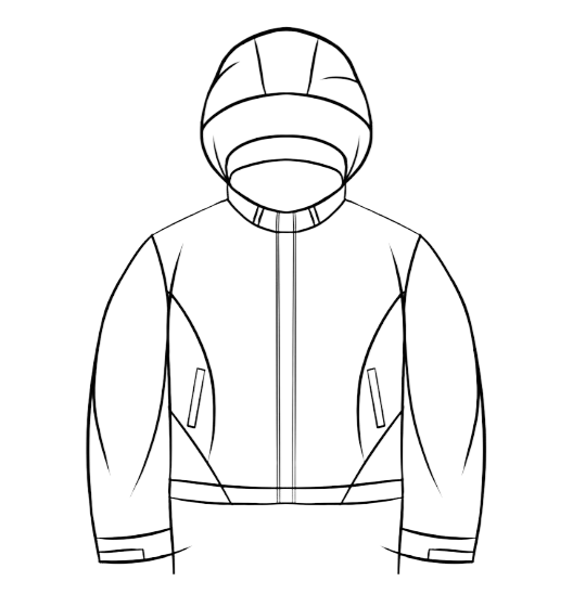 Winter jacket samples produced by a private label outerwear manufacturer