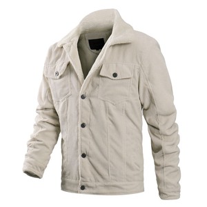Men's Winter Corduroy Fleece Lined Jacket Sherpa Collar