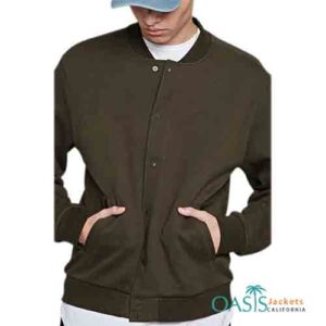 Dark Brown Rustic Mens Leather Bomber Jacket