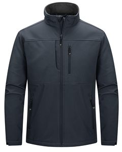 Custommen Mens Softshell Jacket Warm Fleece Lined Men's Sports Jacket Waterproof Soft Shell for Mens Plus Size Jackets